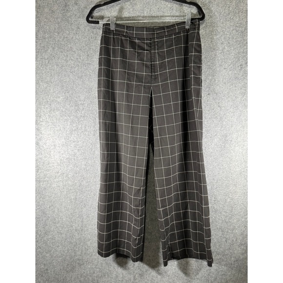 Ralph Lauren Golf Women's Pants Size 10 Black Plaid Wide Leg Career Office - Picture 1 of 7
